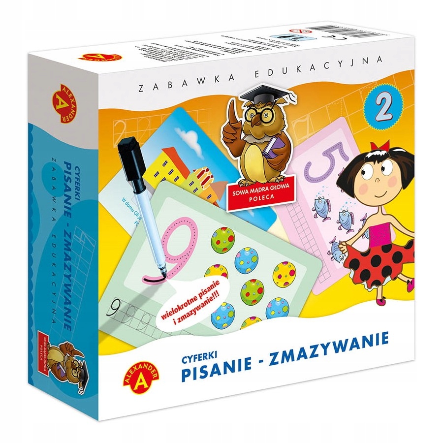 

Cyferki Pisanie I Zmazywanie 28 Plansz + Pisak
