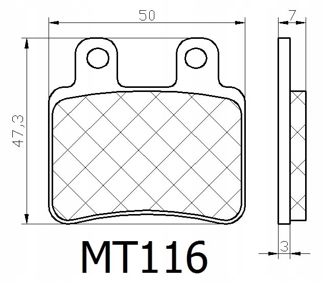 Klocki Hamulcowe YAMAHA 50 DT R X 125 XT R X Producent Makland