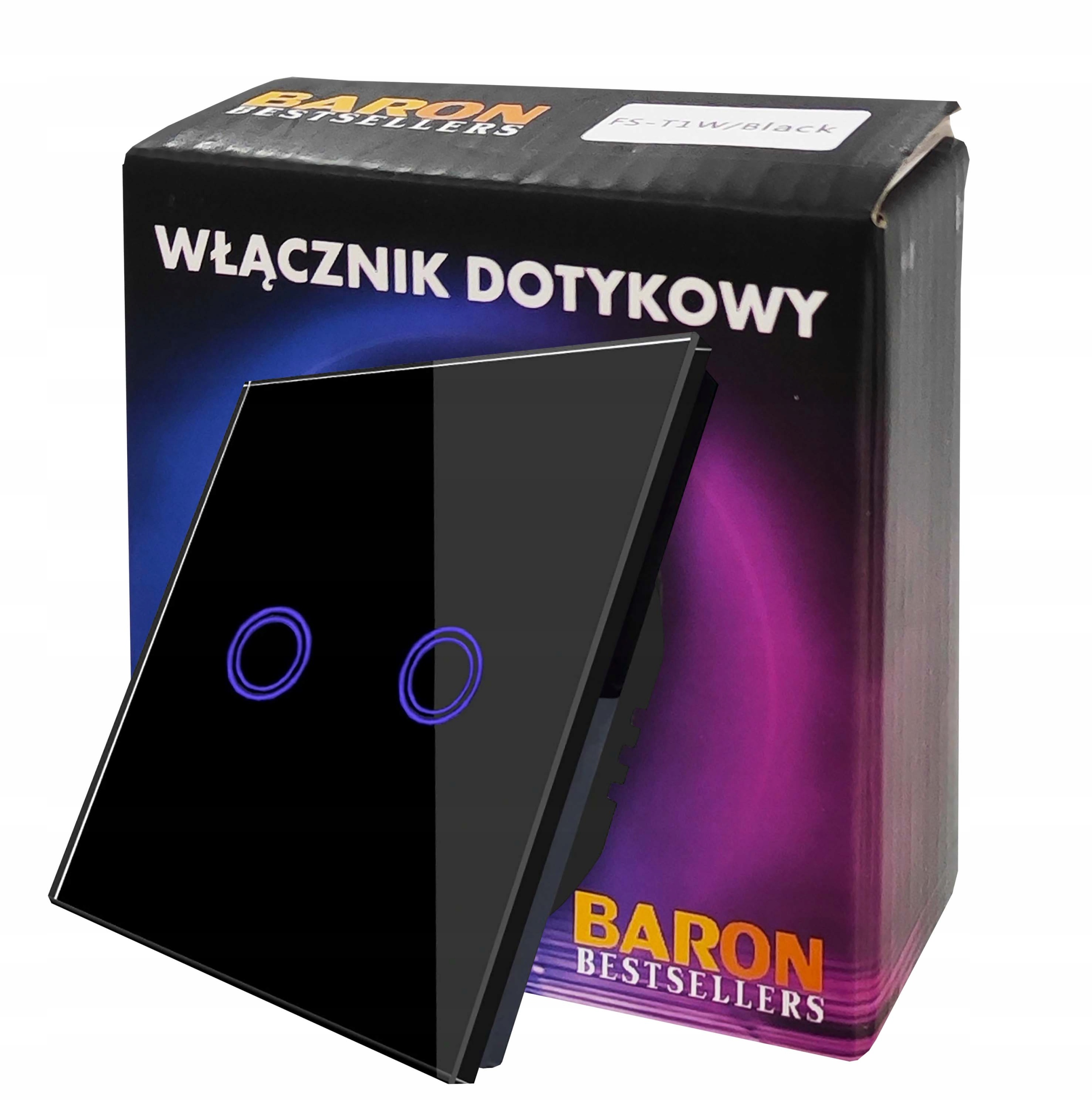 

Włącznik Dotykowy Światła Podwójny, Led, Szkło