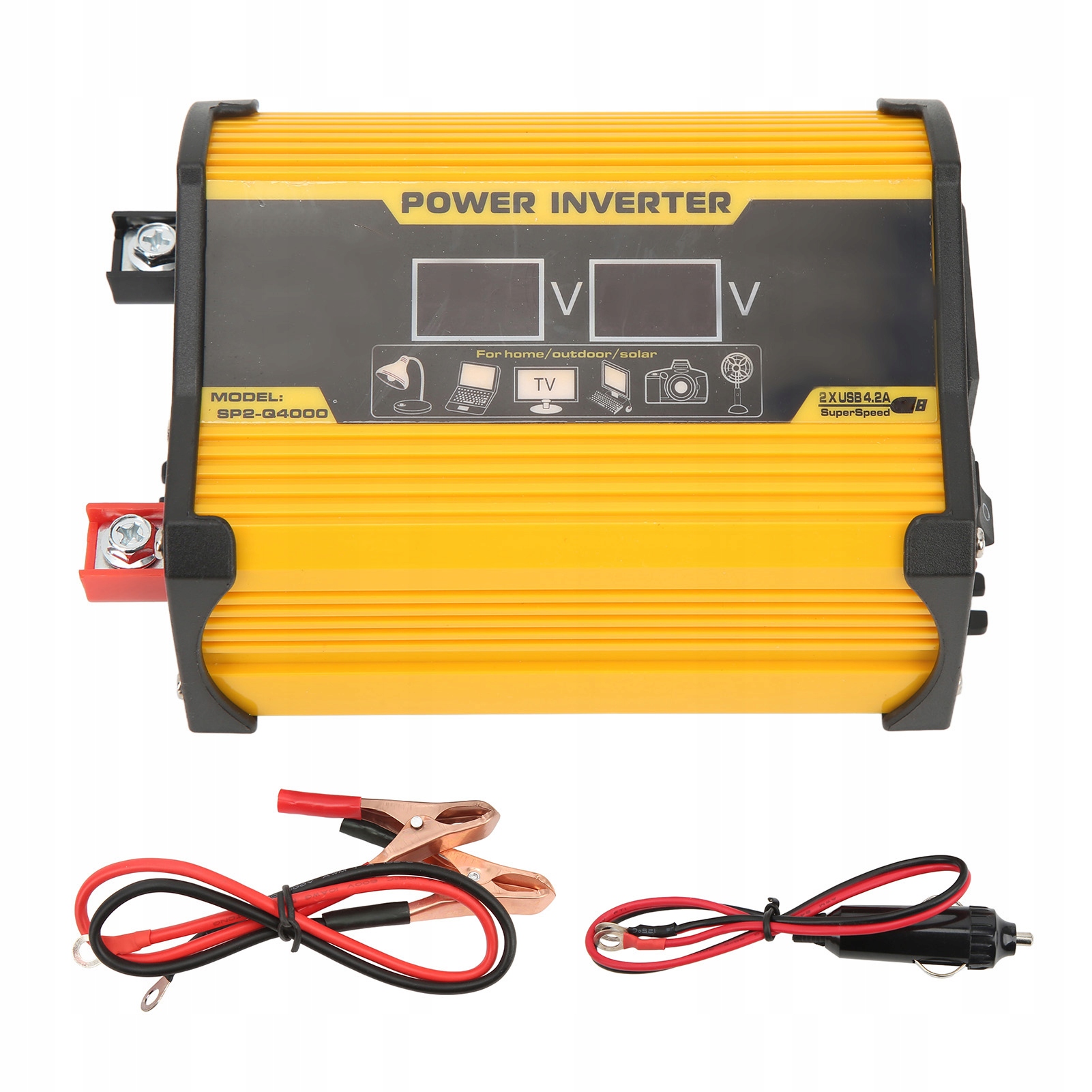 300W Prądnica Inwerter 12V-220V Modified USB