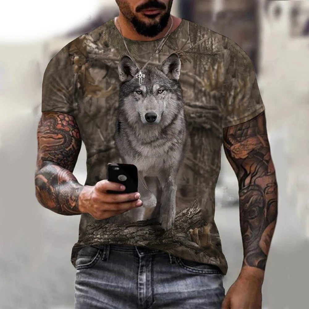 MĘSKA KOSZULKA T-SHIRT ŁOWIECKA MYŚLIWSKA WILK XL Marka inna