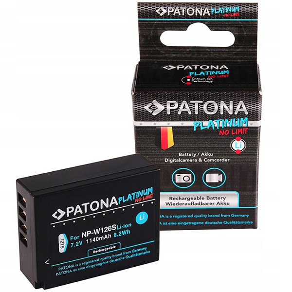 Akumulator Patona PLATINUM NP-W126s do FUJIFILM Symbol baterii NP-W126S