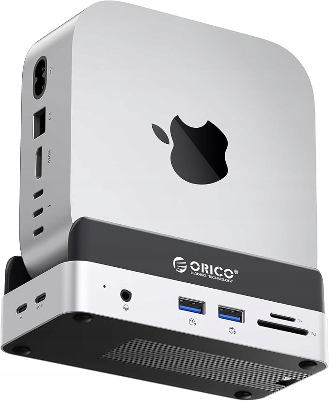 Mini dokovací stanice a stojan pro Mac Mini M4/M4 Pro, stojan s pouzdrem