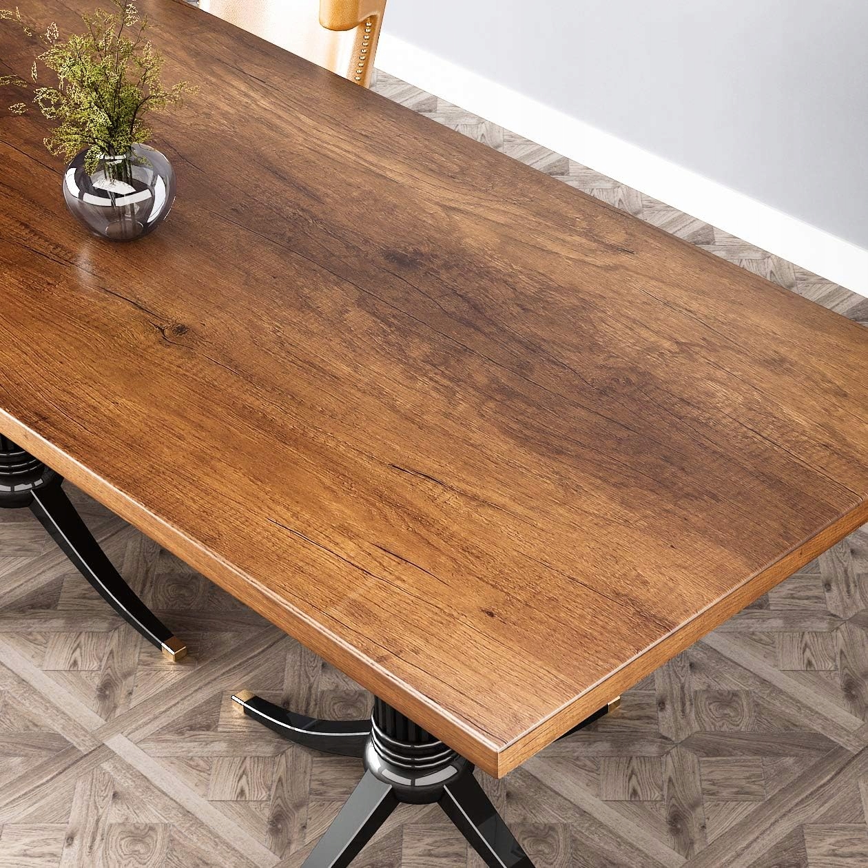 OKLEINA MEBLOWA CIEMNY DĄB SZEROKA SAMOPRZYLEPNA TAPETA DREWNOPODOBNA 500cm Marka inna