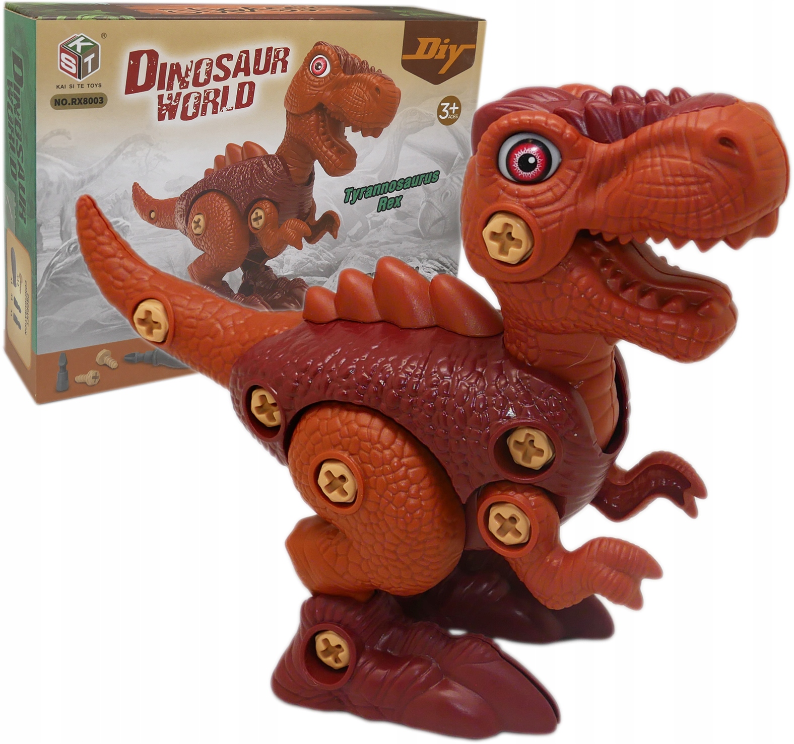 

Dinozaur Do Skręcania złożenia figurka Tyranozaur