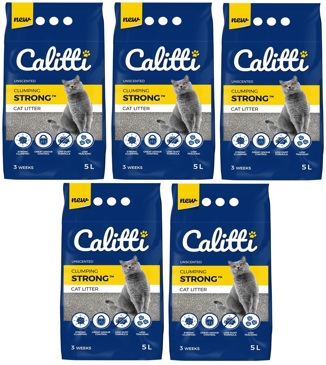 Calitti Strong Unscented Stelivo bez zápachu 5 x 5 l