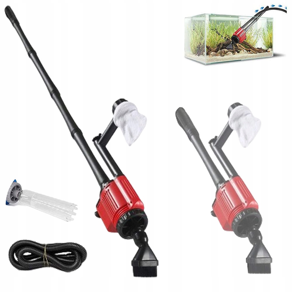 Levně Elektrický Vysavač 6 v 1 pro akvárium Sifon na čištění štěrku 1800 l/h