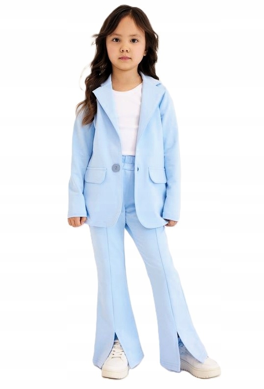 All For Kids Komplet Żakiet Spodnie Niebieski Sportowa Elegancja 128-134