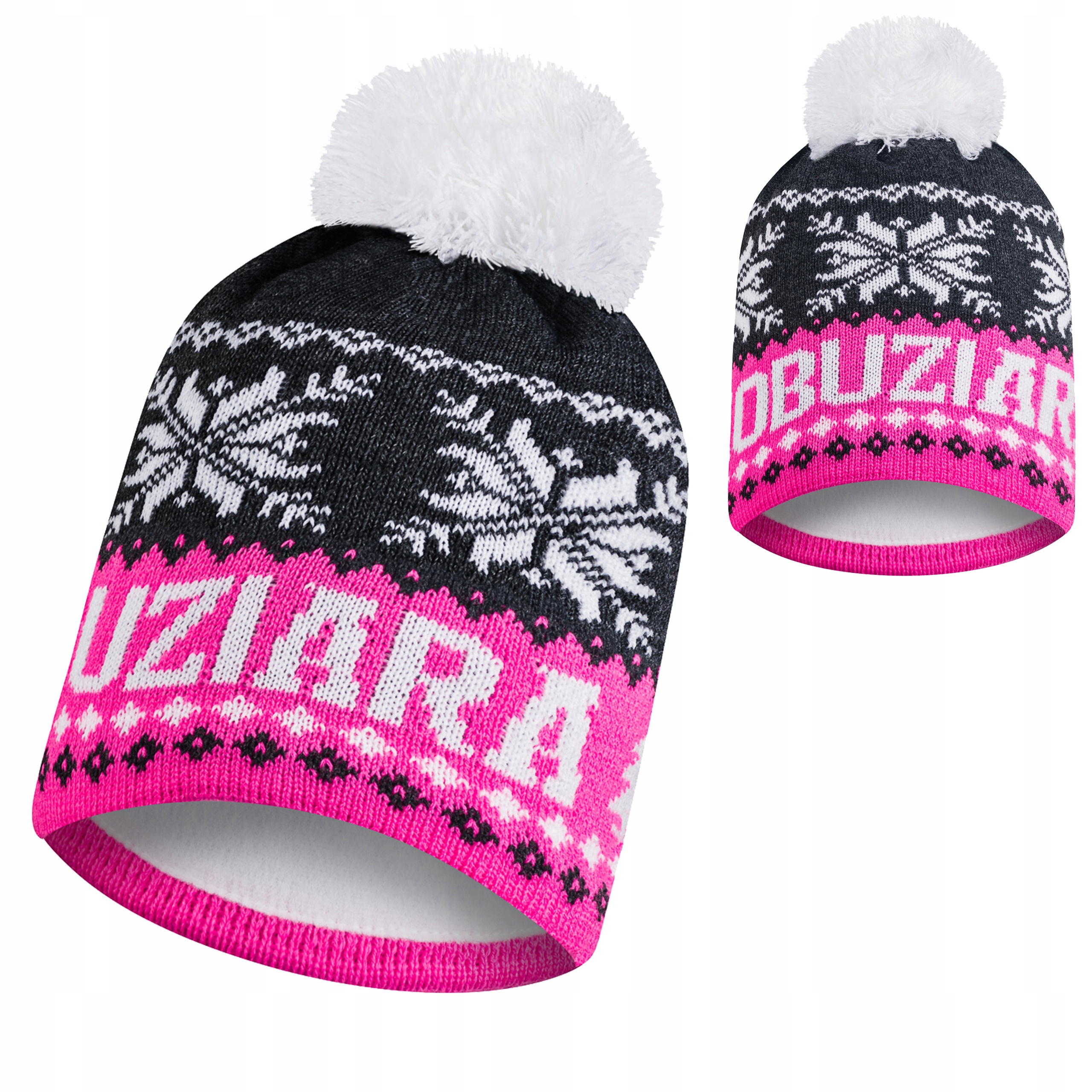 

Czapka zimowa Łobuziara z pomponem polar termoakt