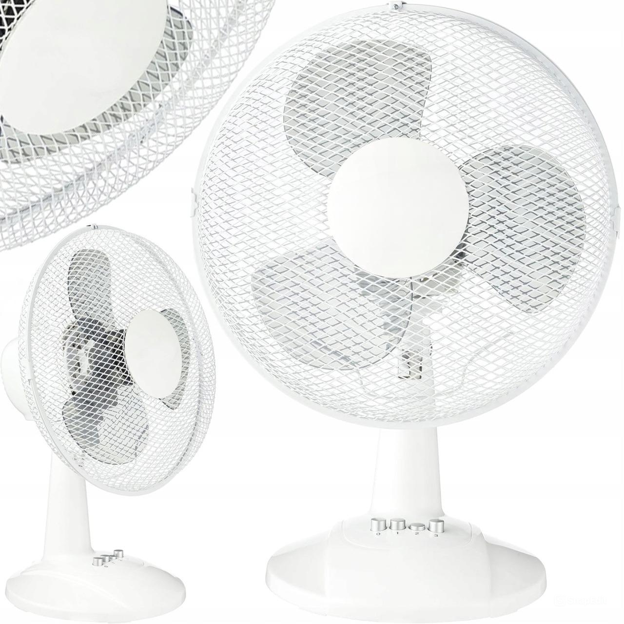 Ventilátor Tichý Kancelársky Ventilátor Výkonný 40 W Oscilácia 3 Režimy