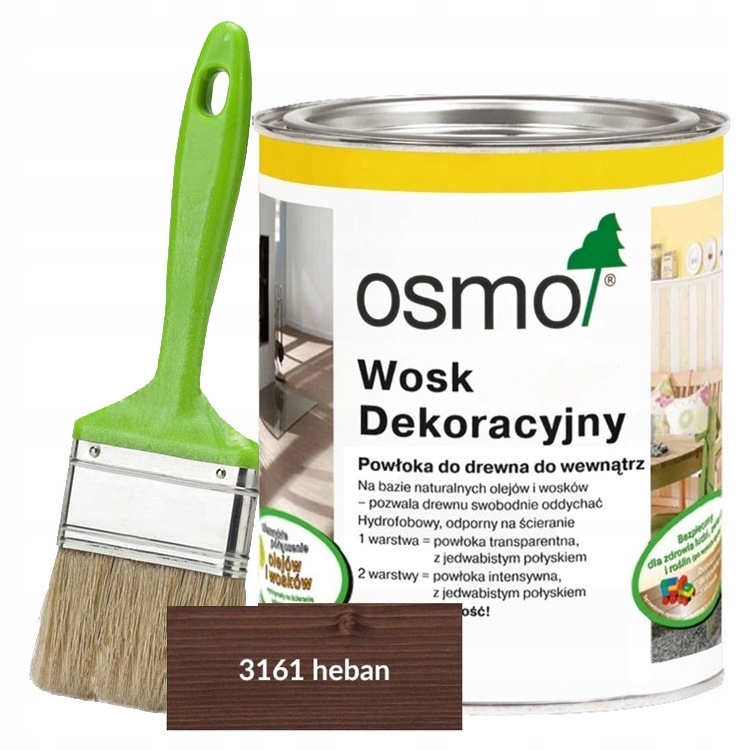 

Osmo Wosk 3161 0,75L heban z pędzlem