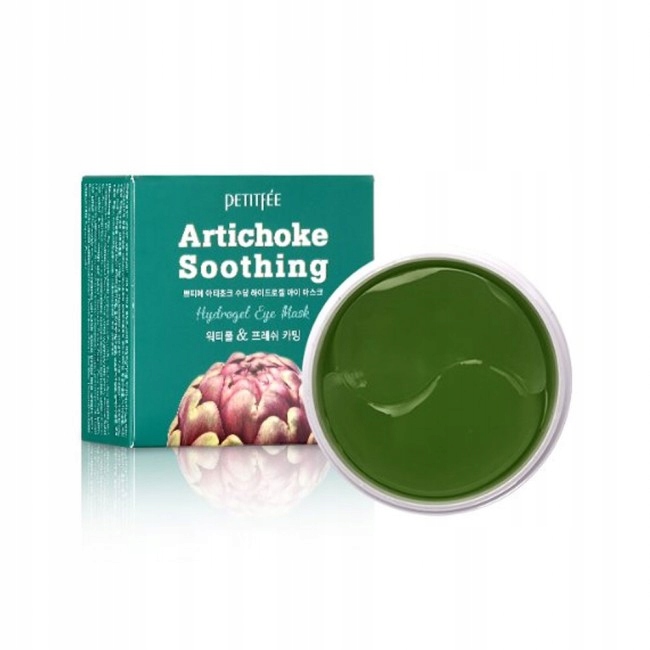 Petitfee Artichoke Soothing Hydrogel Eye Mask 60 szt - Hydrożelowe płatki pod oczy — 2
