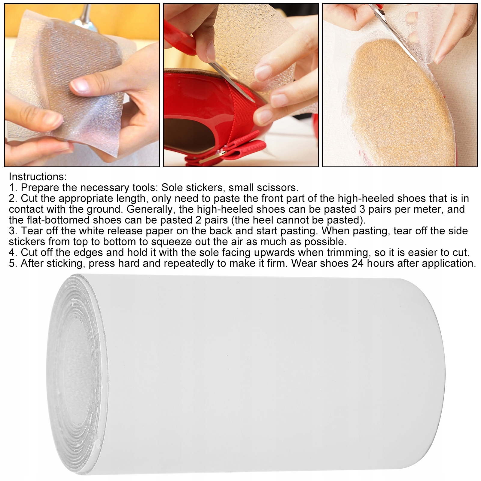 NAKLEJKI NA PODESZWY BUTÓW ANTYPOŚLIZGOWE 1M Model 261262