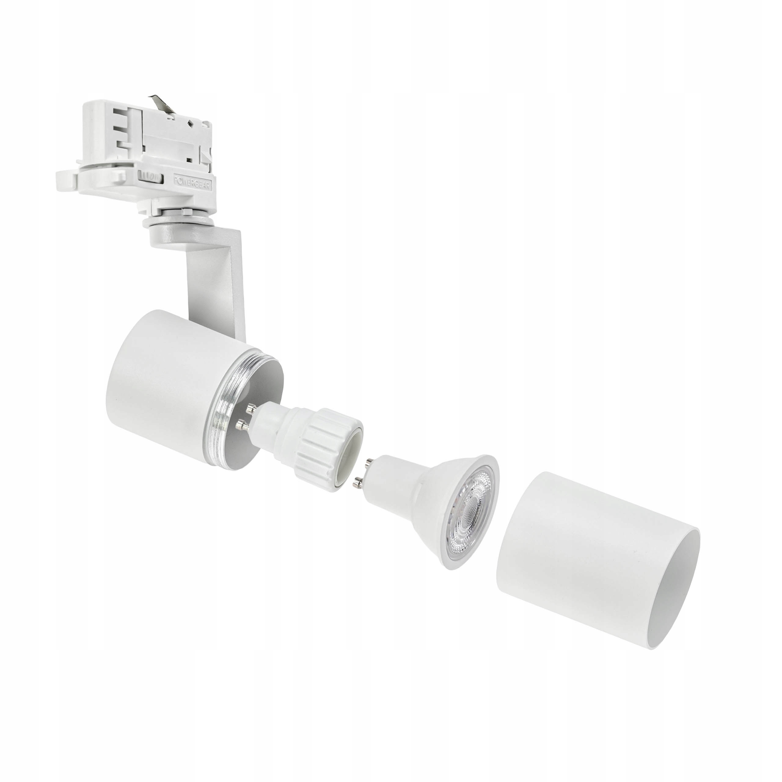 Reflektor Szynowy GU10 LED Biały System 3 Fazowy Kolor biały