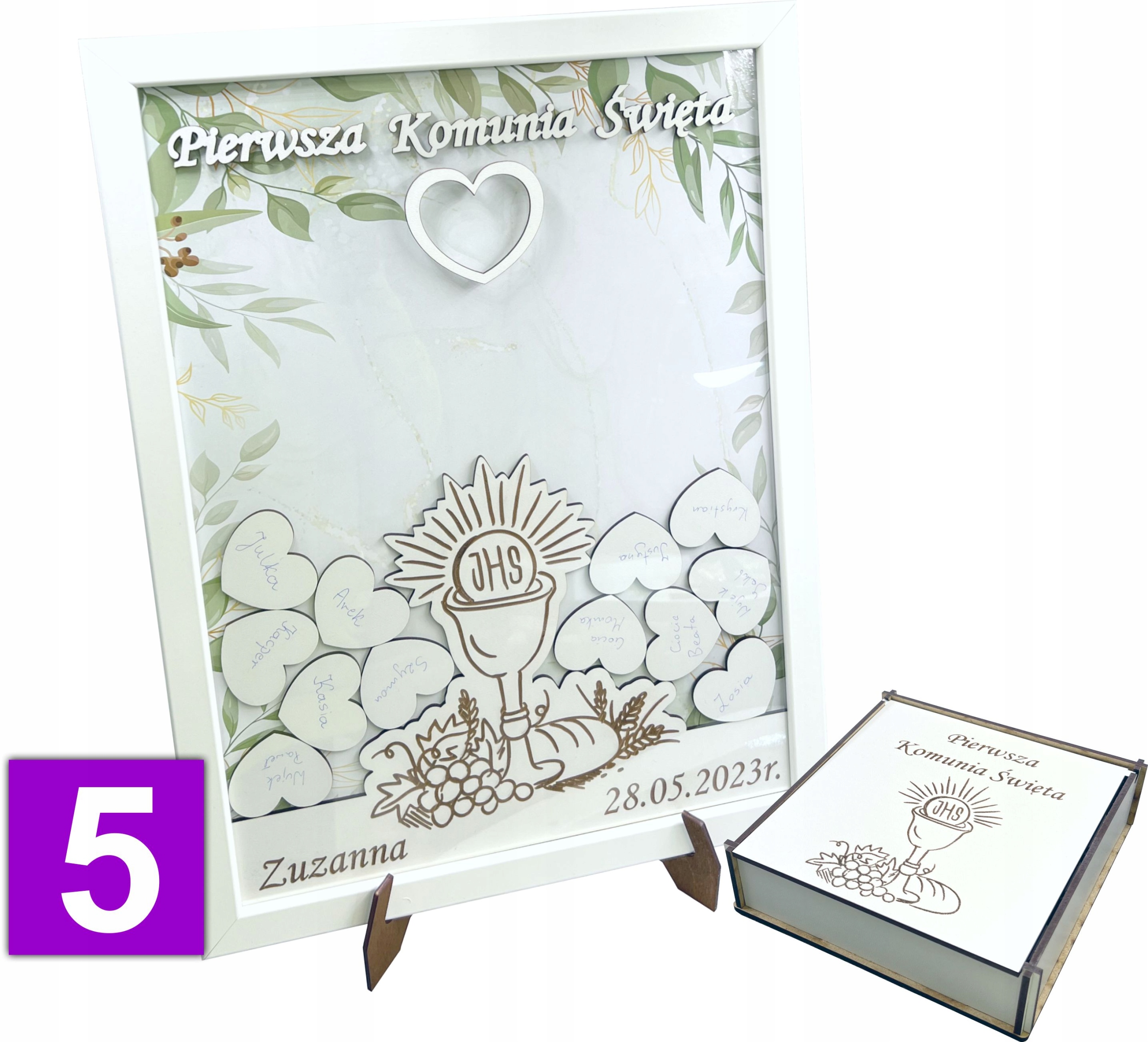KSIĘGA GOŚCI Komunia WRZUTKA RAMKA pamiątka Pierwsza Komunia Święta Kolor stron nie dotyczy