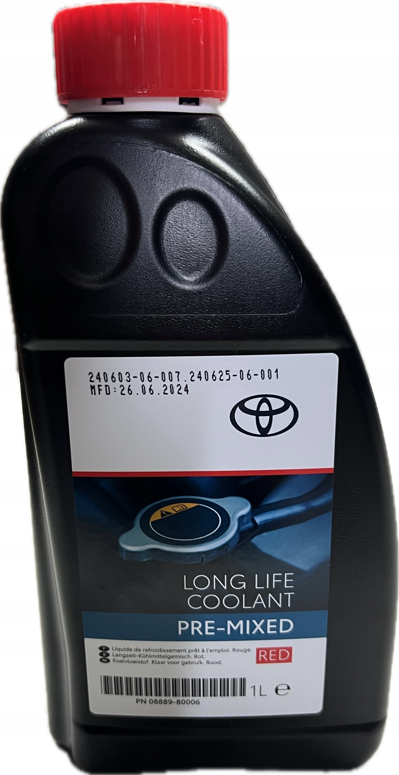 TOYOTA PŁYN CHŁODNICZY CZERWONY LONG LIFE 1L RED PRE-MIXED