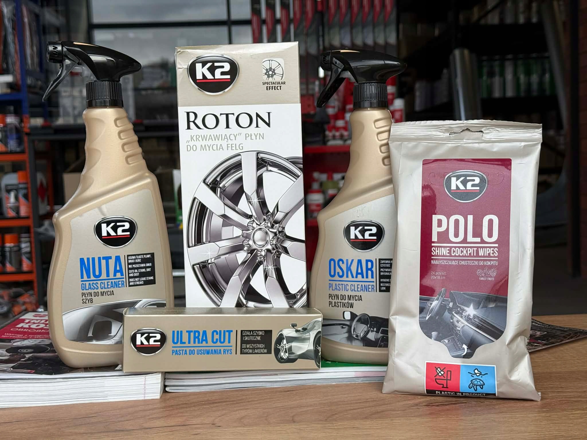 Zestaw kosmetyków samochodowych K2 5 produktów