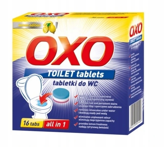 

Oxo, Tabletki do czyszczenia Wc Cytryna, 16 sztuk