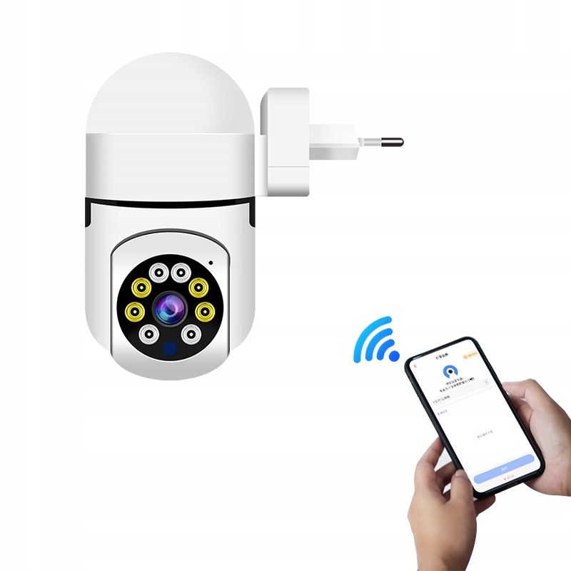 

Kamera Obrotowa Ukryta W Żarówce Noc Na Żywo Wifi