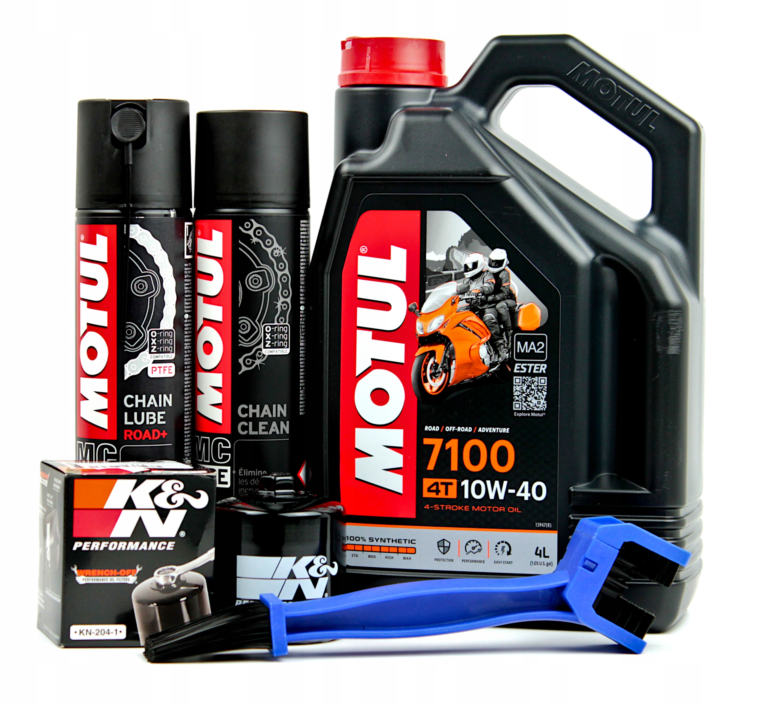 

Olej Motul 7100 MA2 C2+ smar C1 szczotka łańcucha