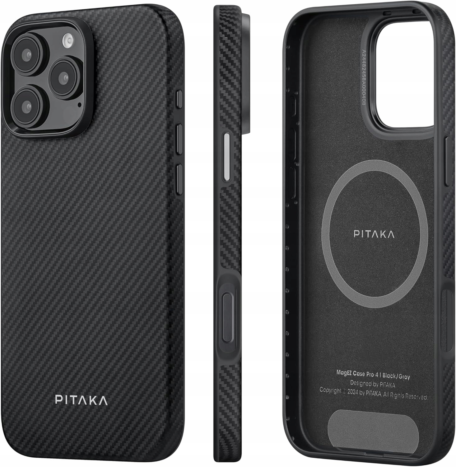 Pouzdro Zadní Kryt Premium pro iPhone 16 Pro Pitaka, kevlar Military Grade