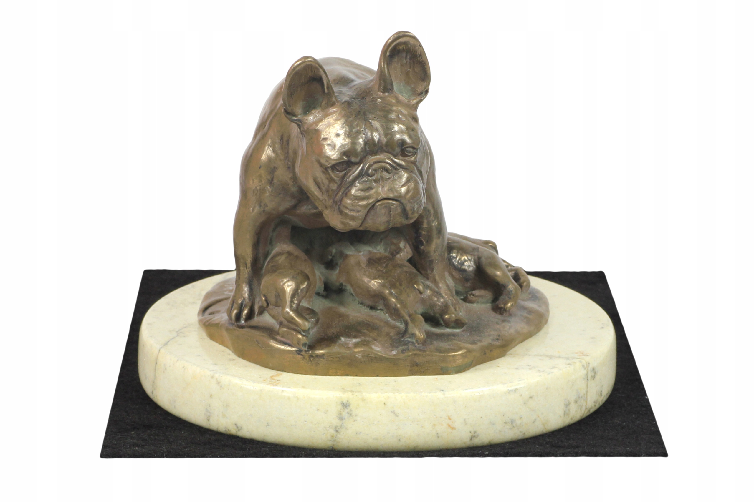 Buldog francuski I statuetka psa, figurka sylwetki psa, trofeum na wystaw