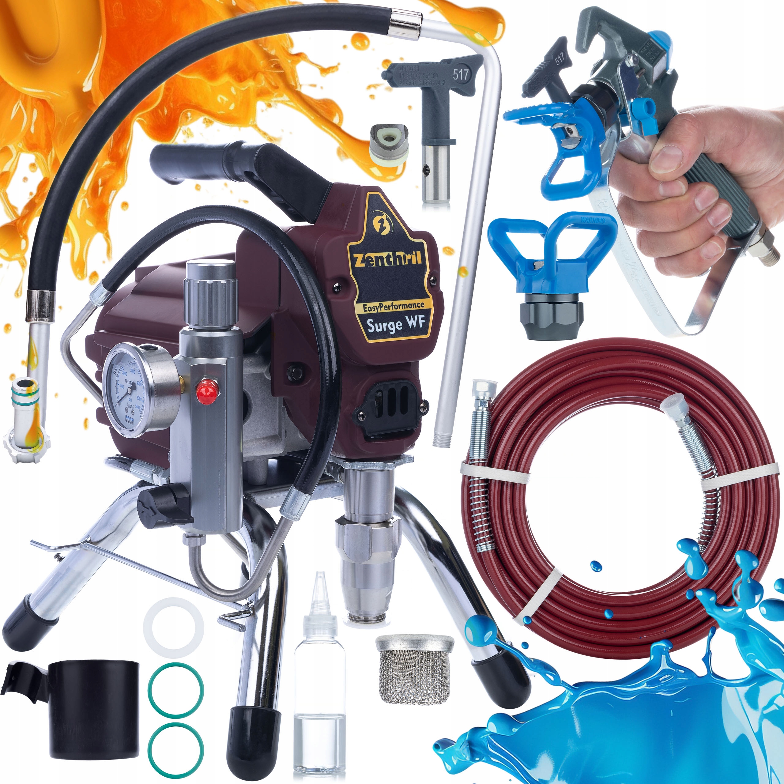 Hydrodynamický Pístový Malířský Agregát Pro Nátěry Stěn Střech Zenthril