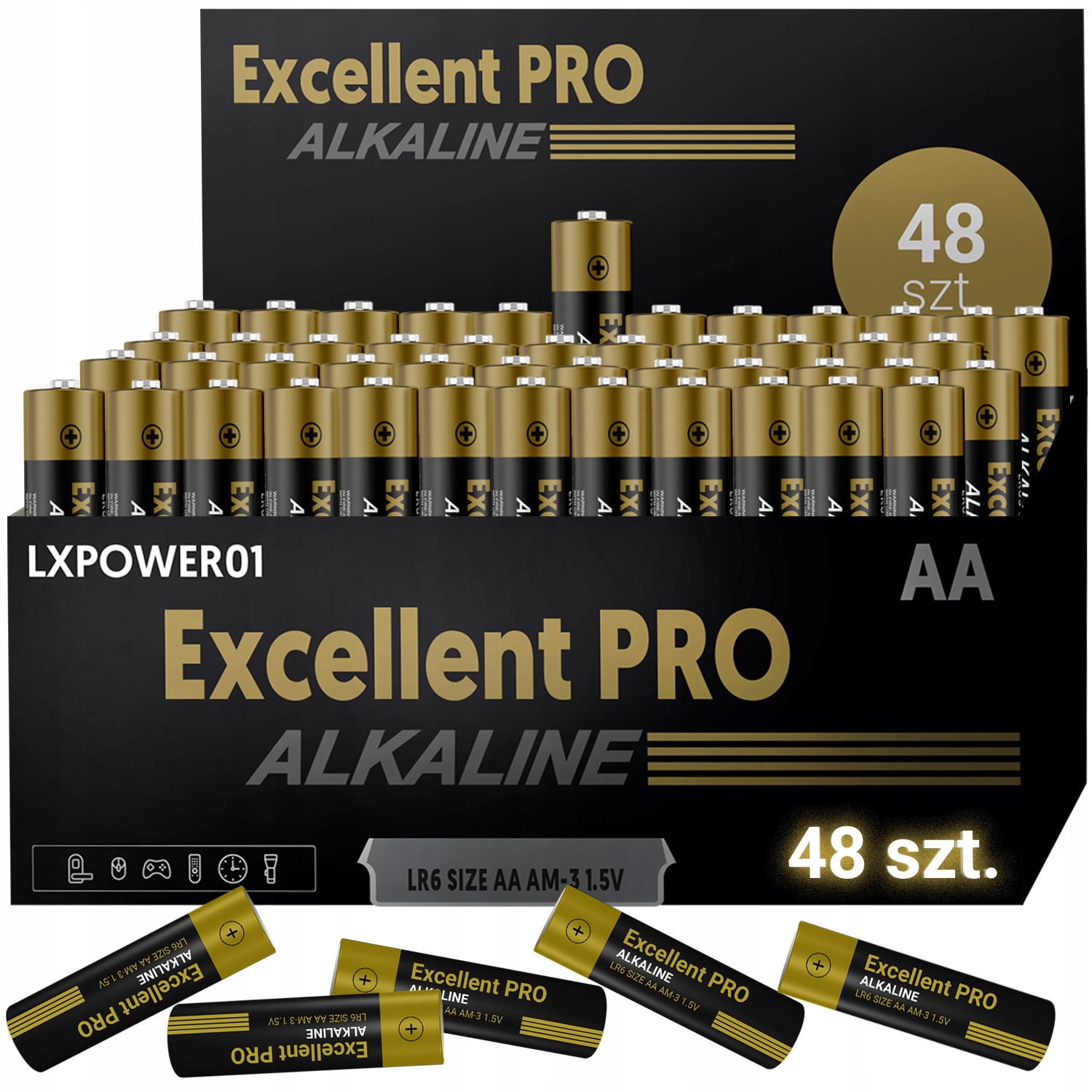 12× Bateria alkaliczna Excellent AA LR6 4 szt.