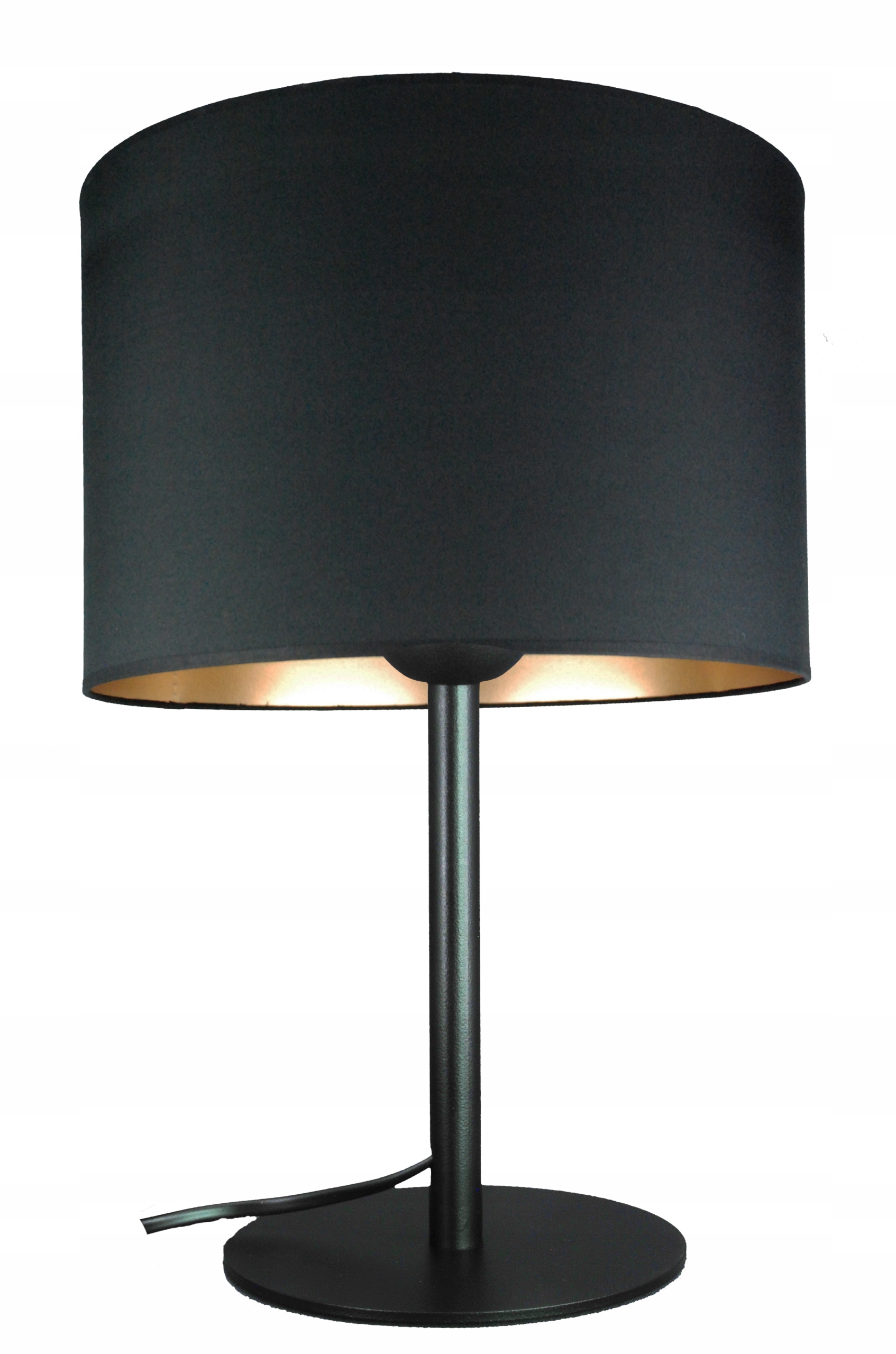 Stolní Lampa Zlatá, Černé Stínidlo Se Zlatým Vnitřkem, Moderní Lampička