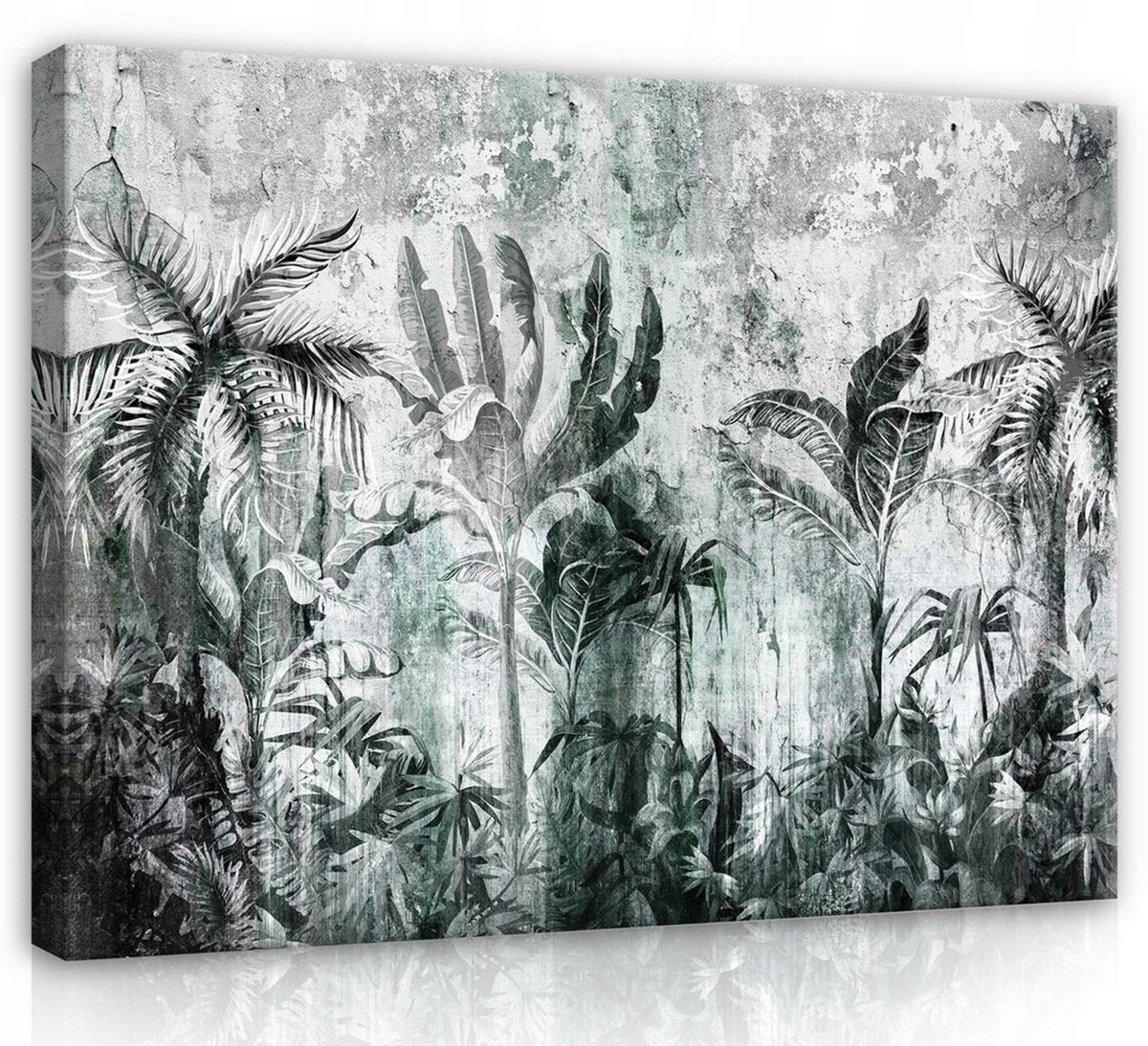 Obraz Na Plátně Canvas 120x80 Imitace Beton Stěna Struktura Džungle Les