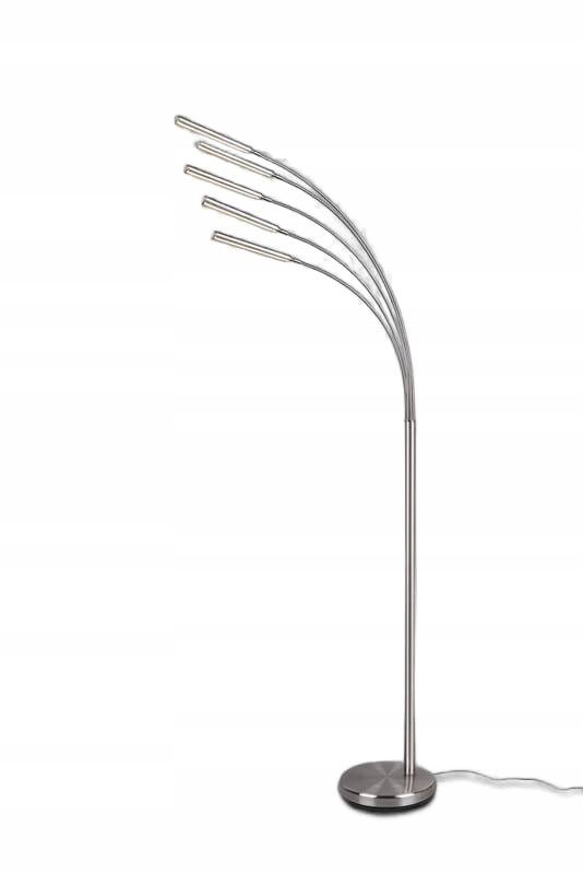 Rl Led oblúková stojaca lampa Reed 5x4W 3000K strieborná kovová IP20