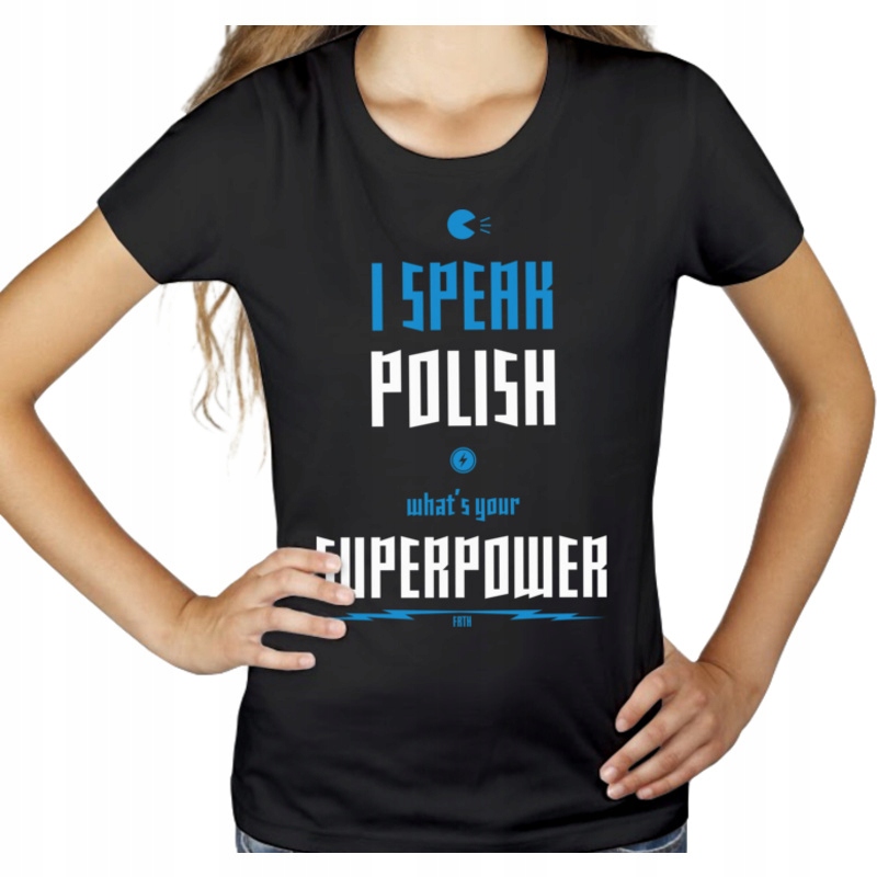 

I speak polish superpower koszulka damska