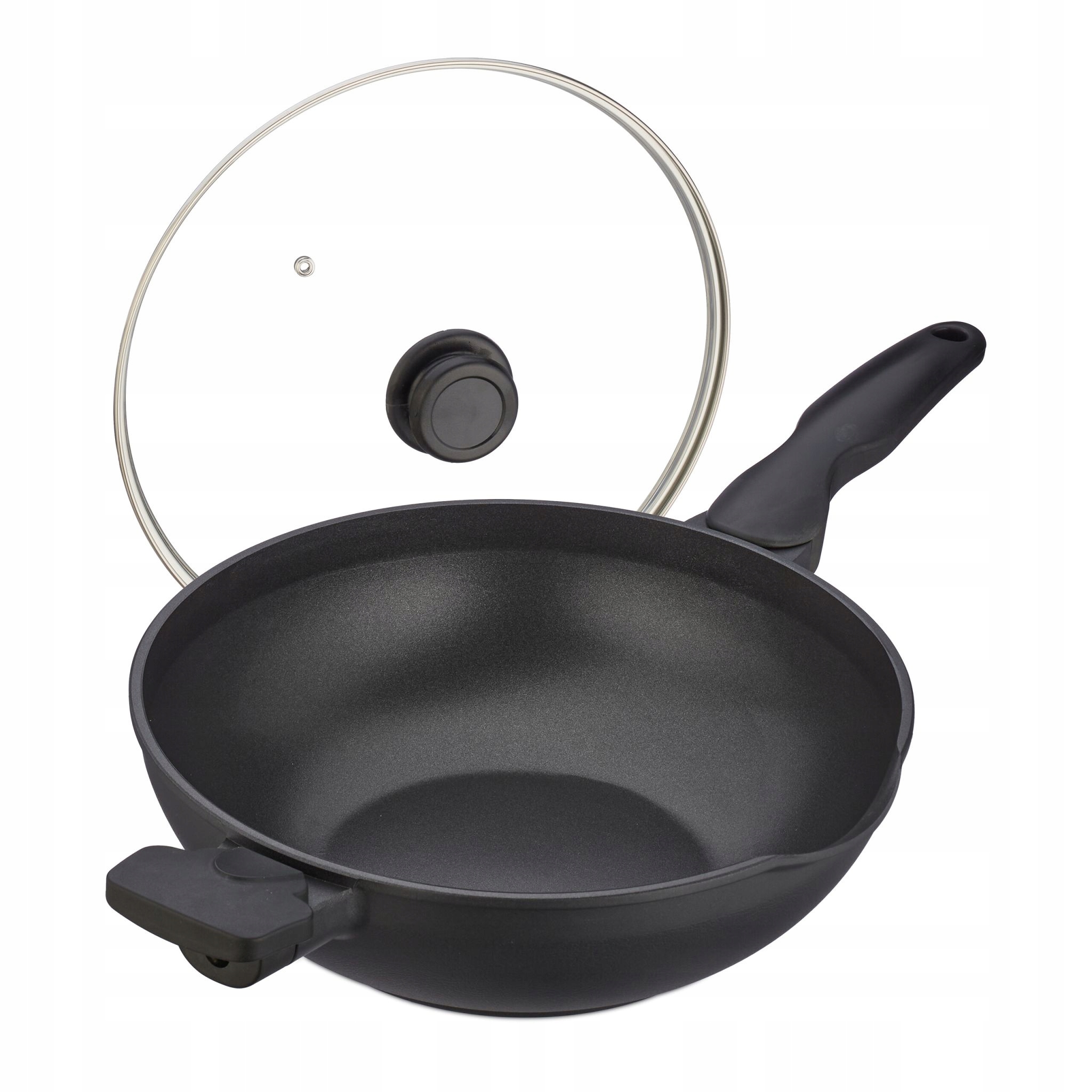 Pánev wok s poklicí Relaxdays Black Rose 30 cm