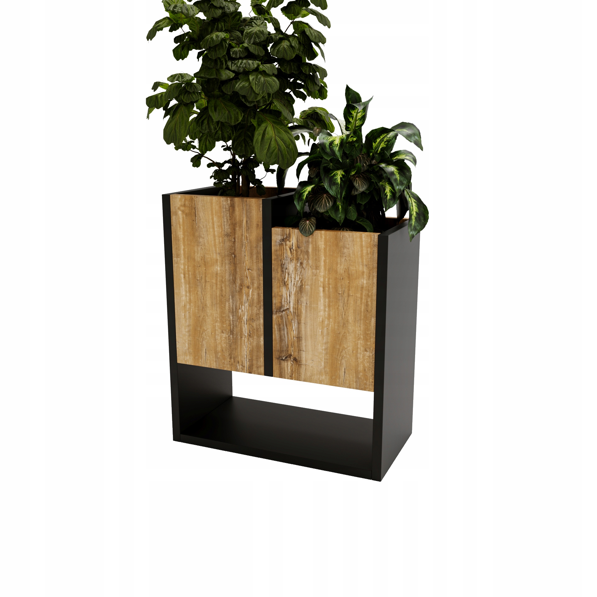 Stojanový květináč Držák Na Květináč dřevěný loft Staré dřevo 50x44x22,6