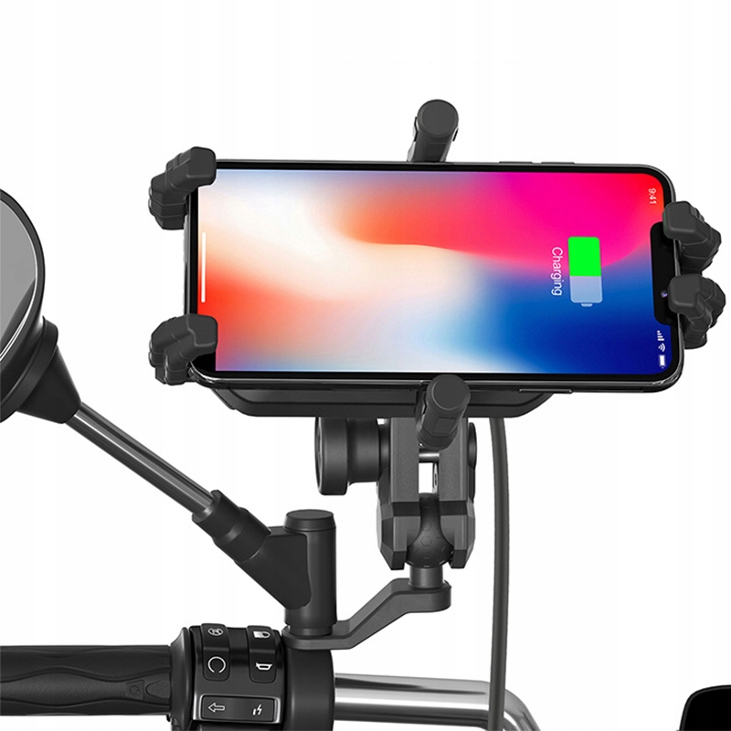 MOTOCYKLOWY UCHWYT TELEFON TŁUMIK DRGAŃ INDUKCYJNY Producent DKM