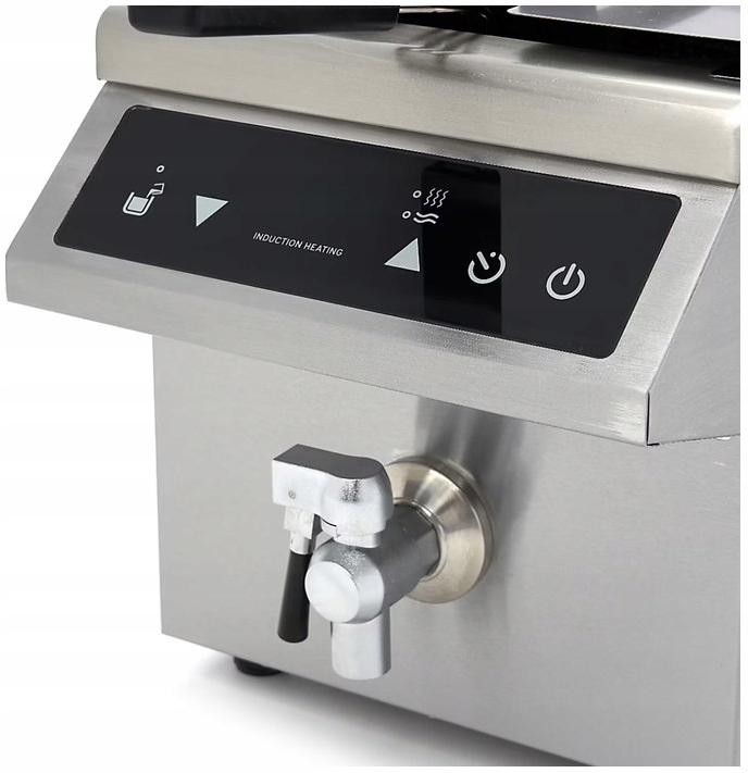 Frytkownica indukcyjna gastronomiczna z kranem 8L 3500W Maxima 09371090