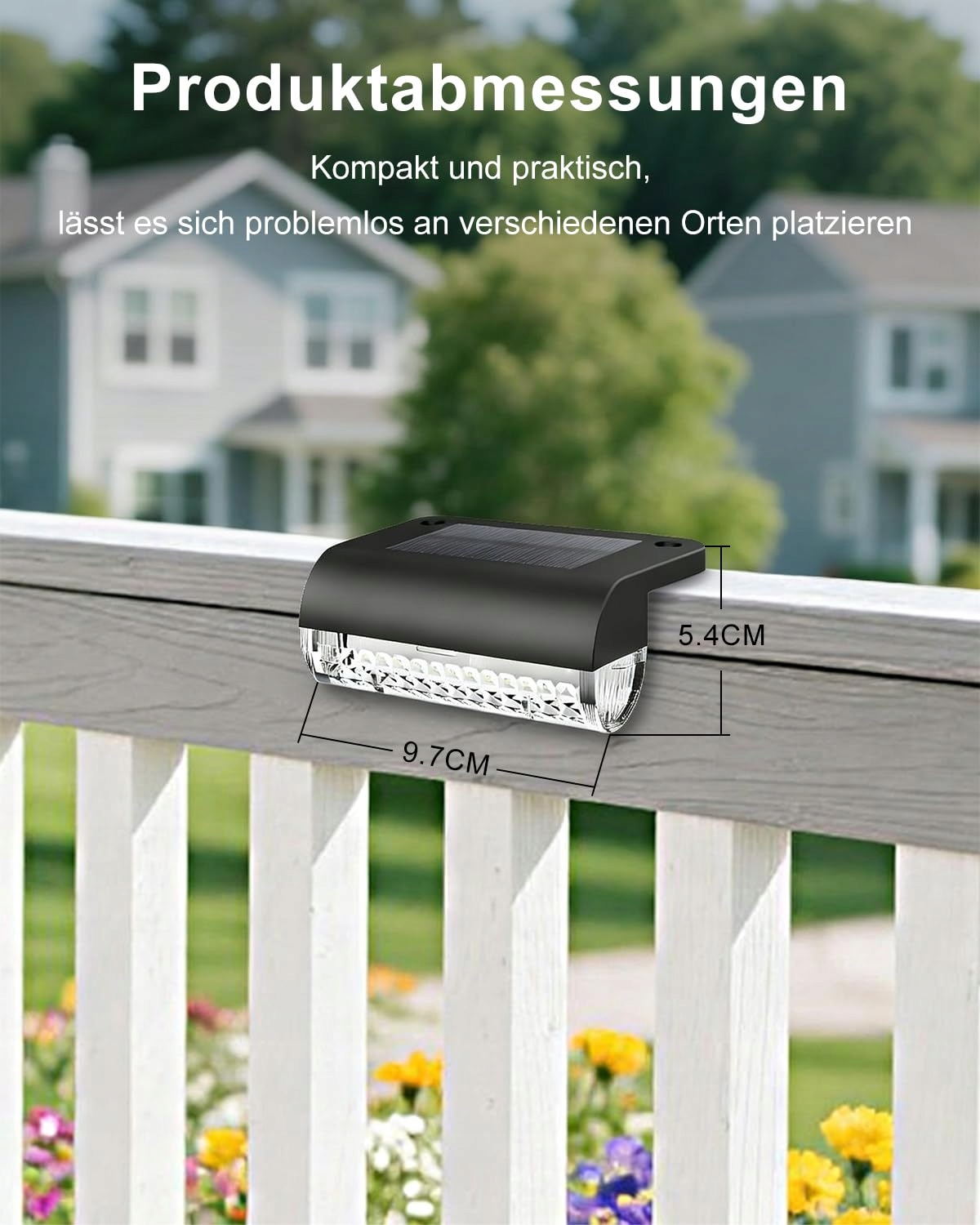 Solarlampy Ogrodowe Solarne LED Na Płot Taras Schody 6 Szt ADALYROMA — miniatura 2