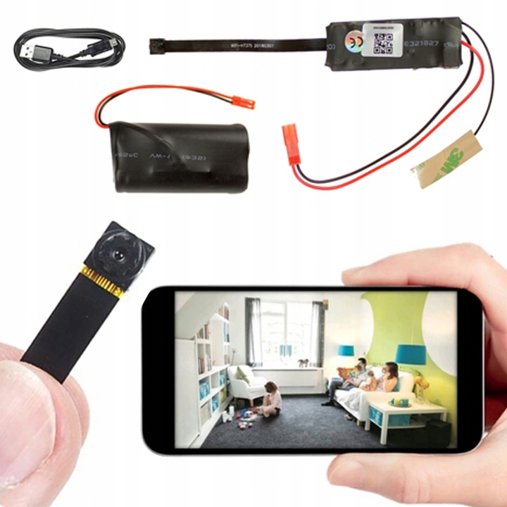 Mini Kamerka Kamera WiFi iOS Android Pc Reagująca Na Ruch