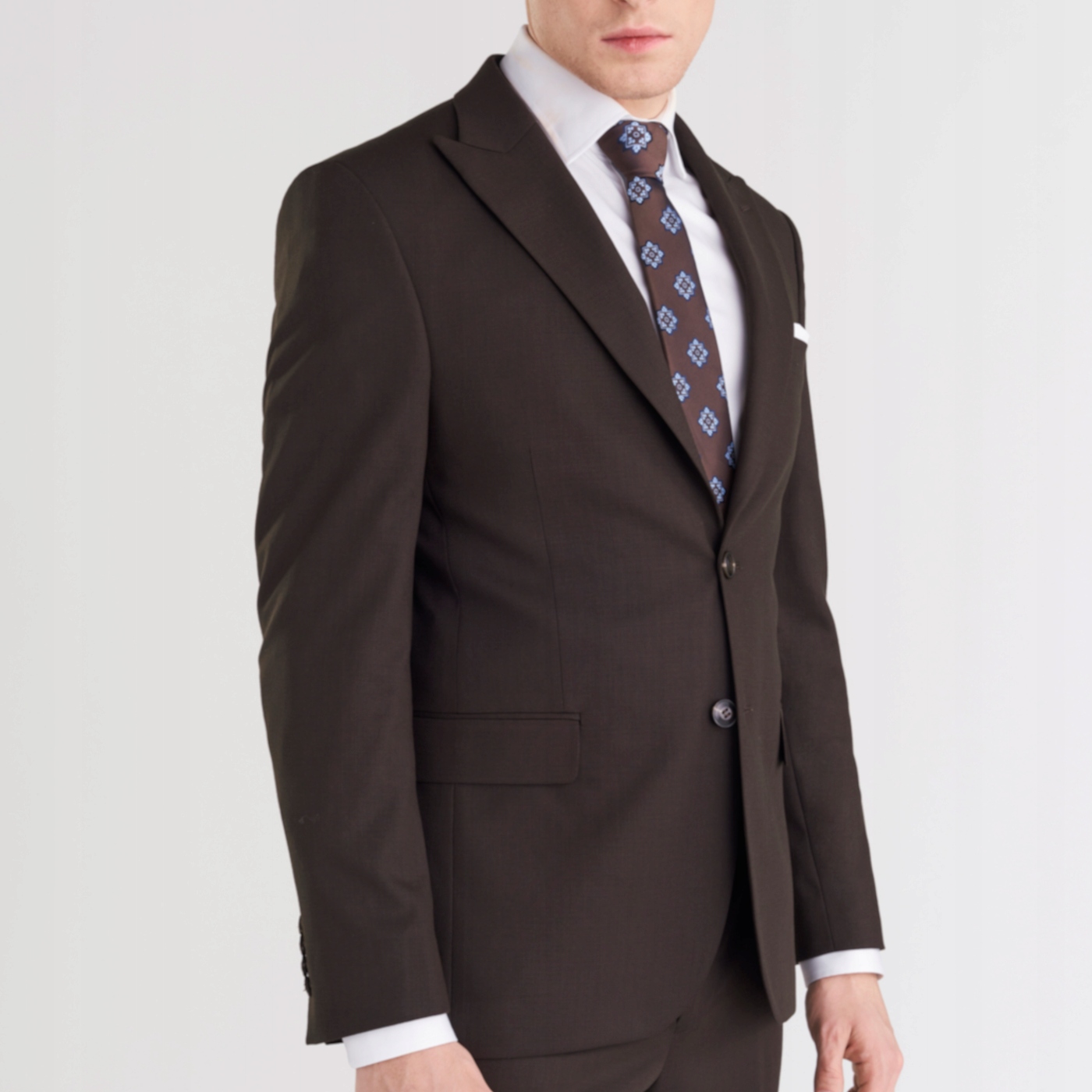 Hnědá sako bunda Slim Fit Pako Lorente 176/60