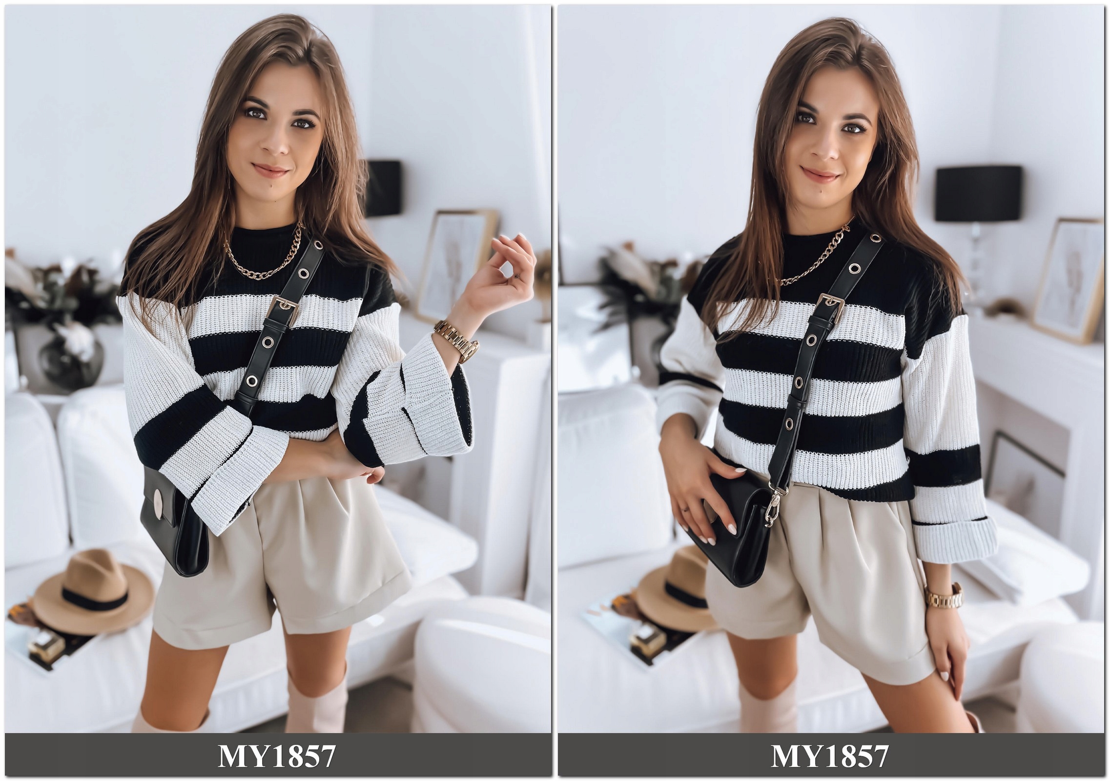 ŚLICZNY DAMSKI SWETER PÓŁGOLF KOLORY ox137 UNI Rękaw długi rękaw