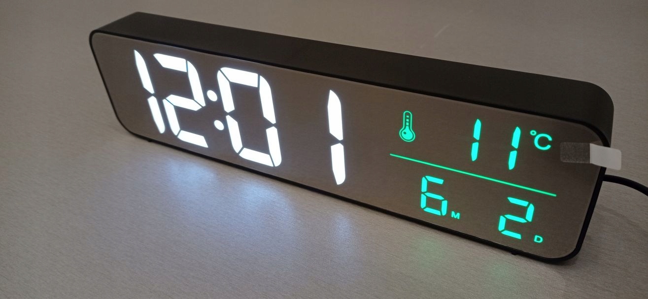 Zegar budzik ścienny, biurkowy LED duże cyfry Marka bez marki