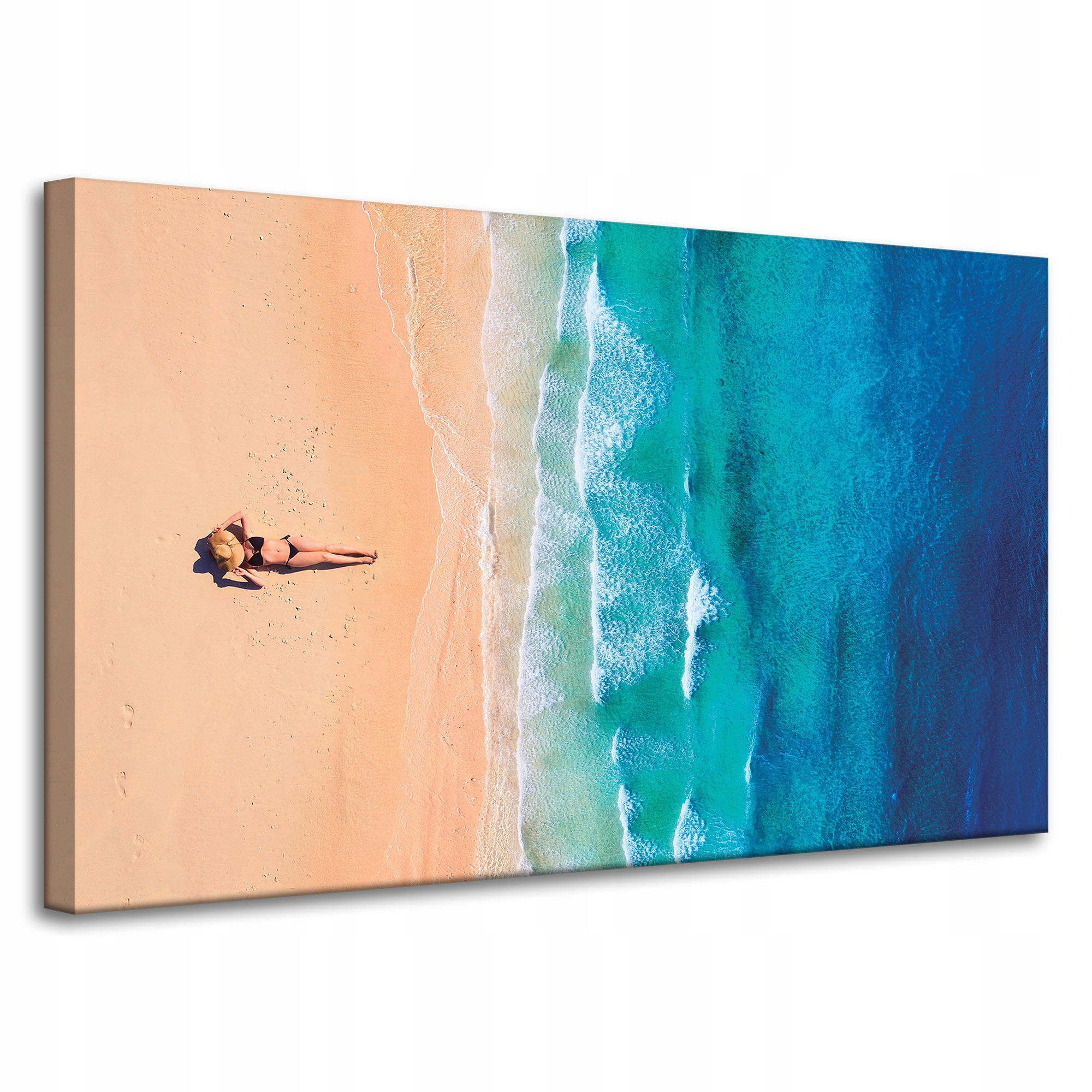 Obraz na plátně Žena Bikini Pláž Voda 100x60 cm Ideální jako dárek