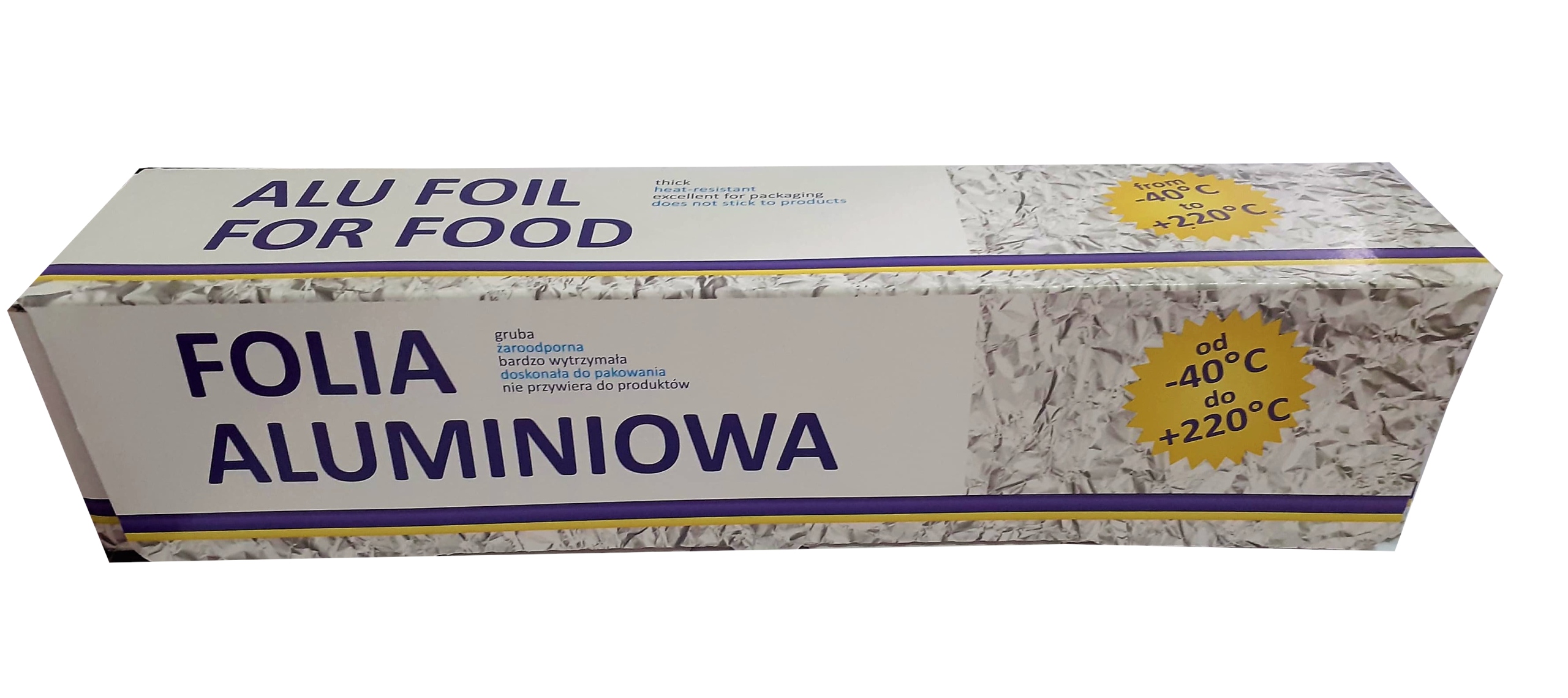 

Folia aluminiowa gastronomiczna z nożykiem 1 szt.