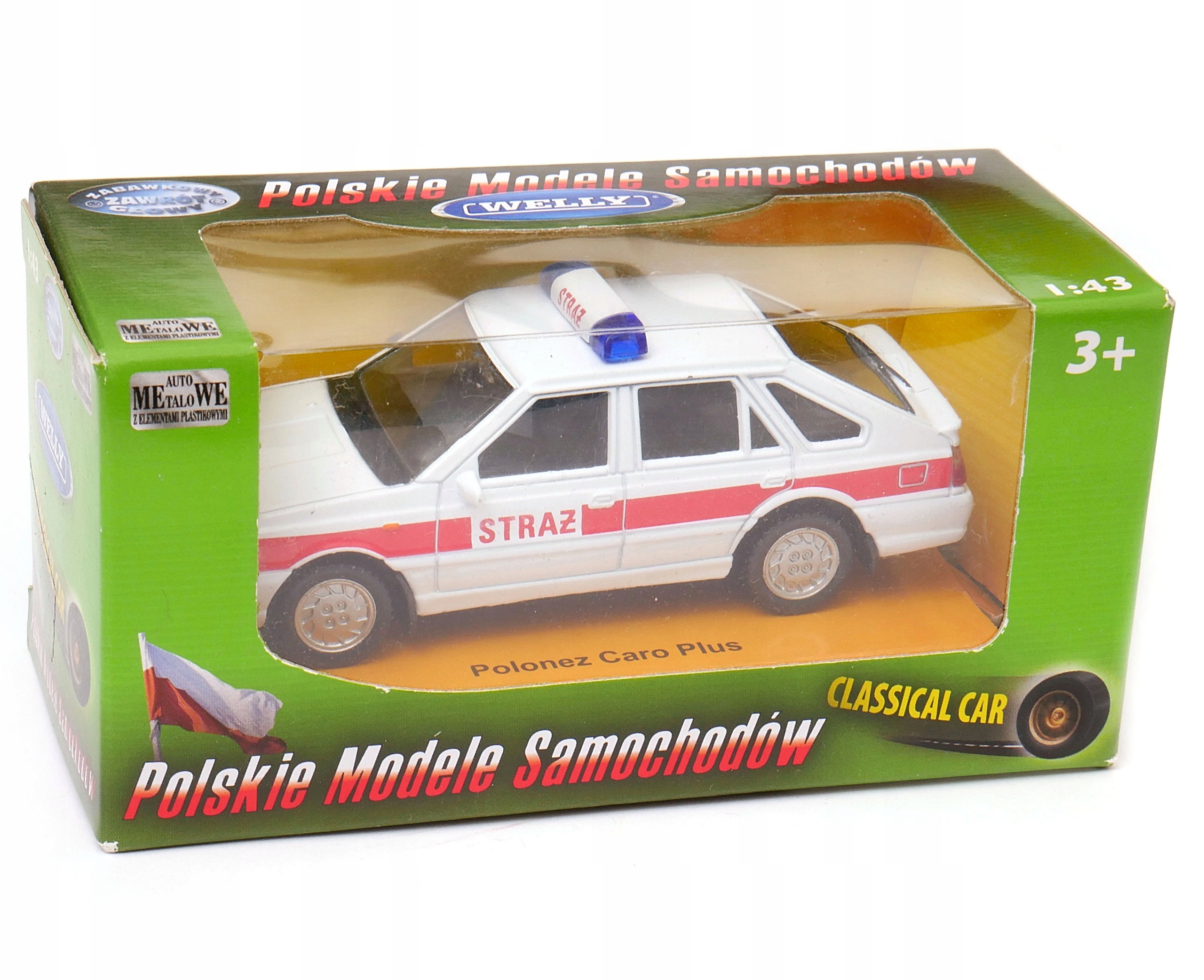 Polonez Caro Plus Welly straż pożarna 1:43 biały Kod producenta 44024F