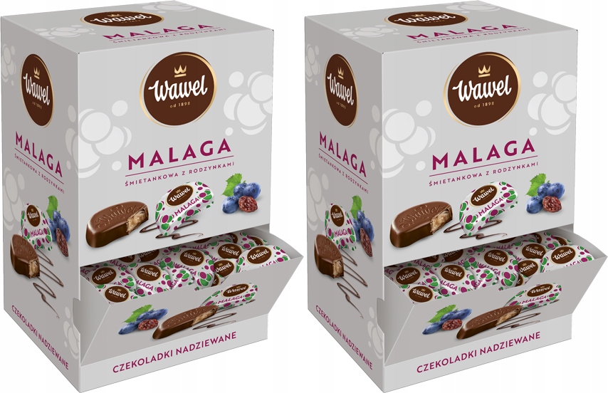 Czekoladki nadziewane Malaga Wawel Display 2,5kg x2