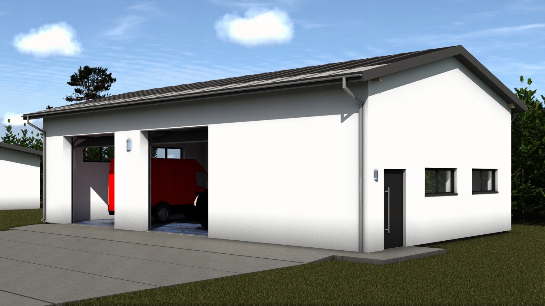 PROJEKT GARAŻU DWUSTANOWISKOWEGO G073