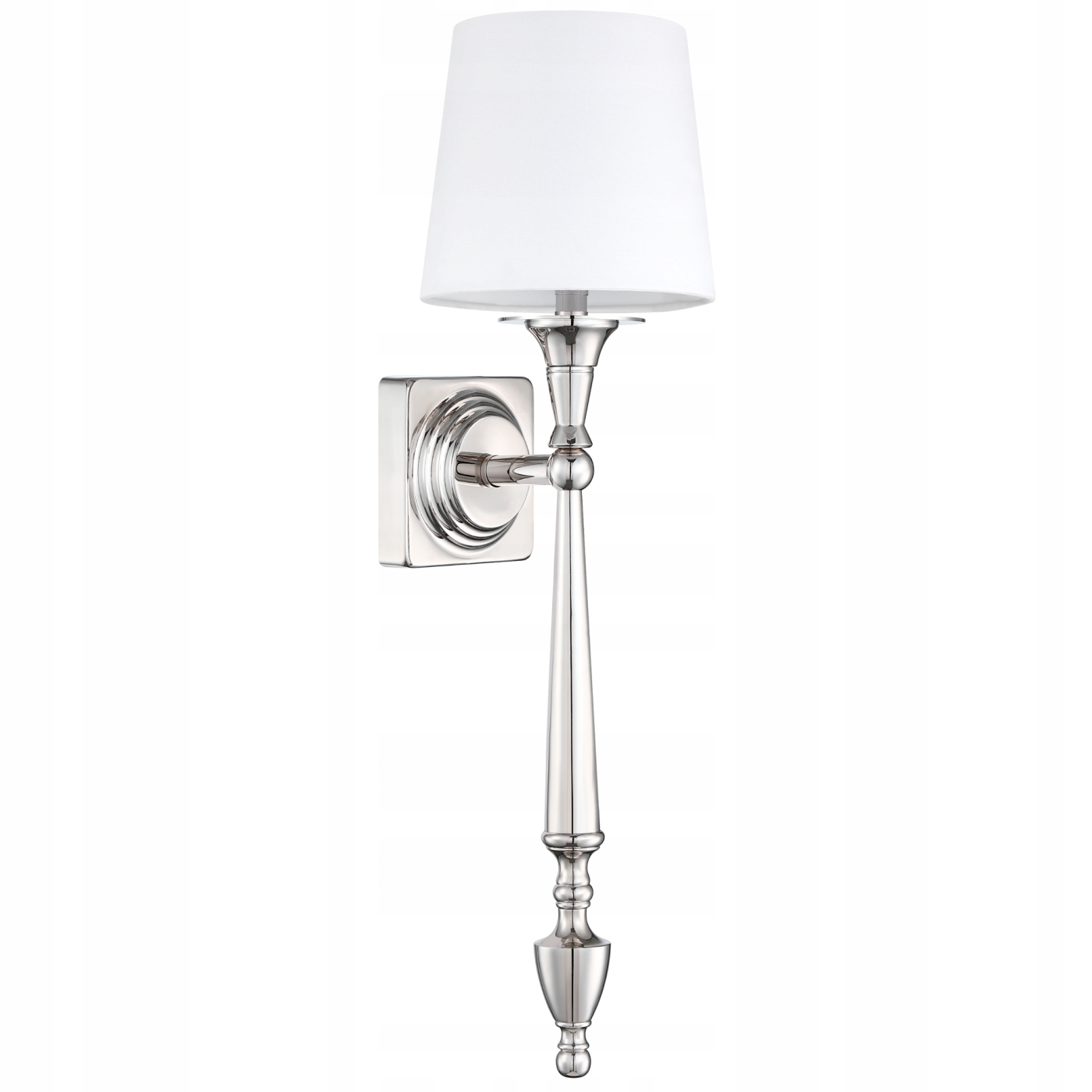 Lampa nástenná CosmoLight Austin W01258NI-WH E27 nikel biela tienidlo