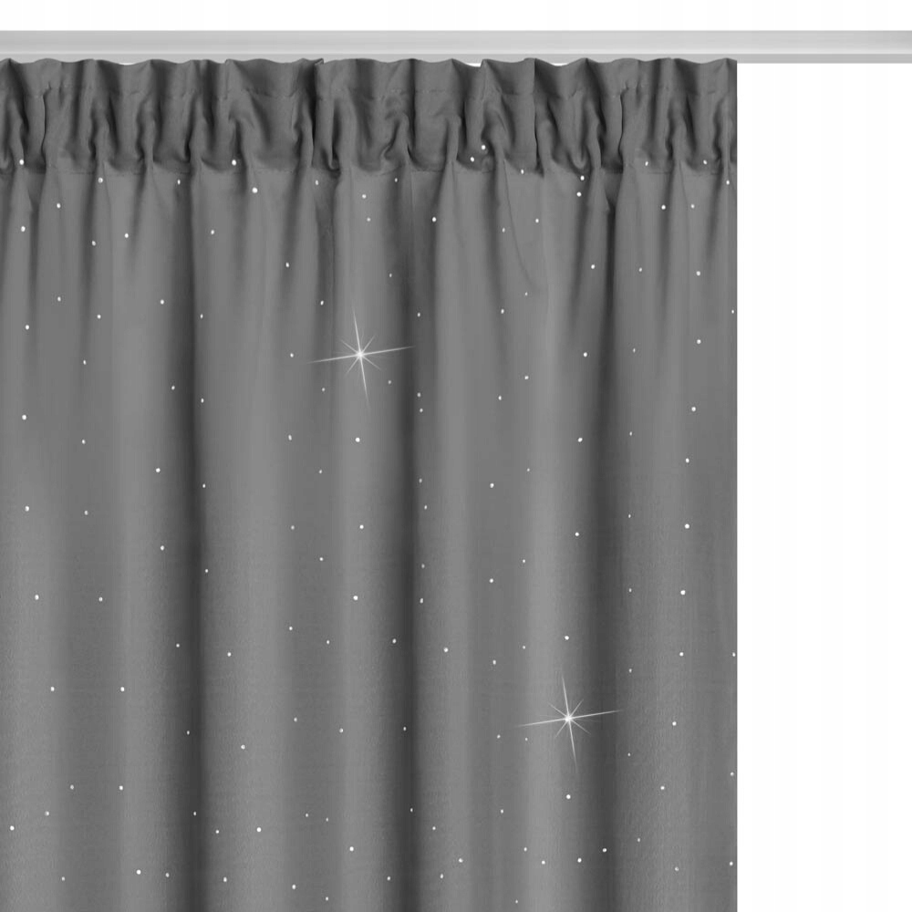 GRAFIT ZASŁON Z KRYSZTAŁKAMI TAŚMA 140x250 CRYSTAL Wzór gładki