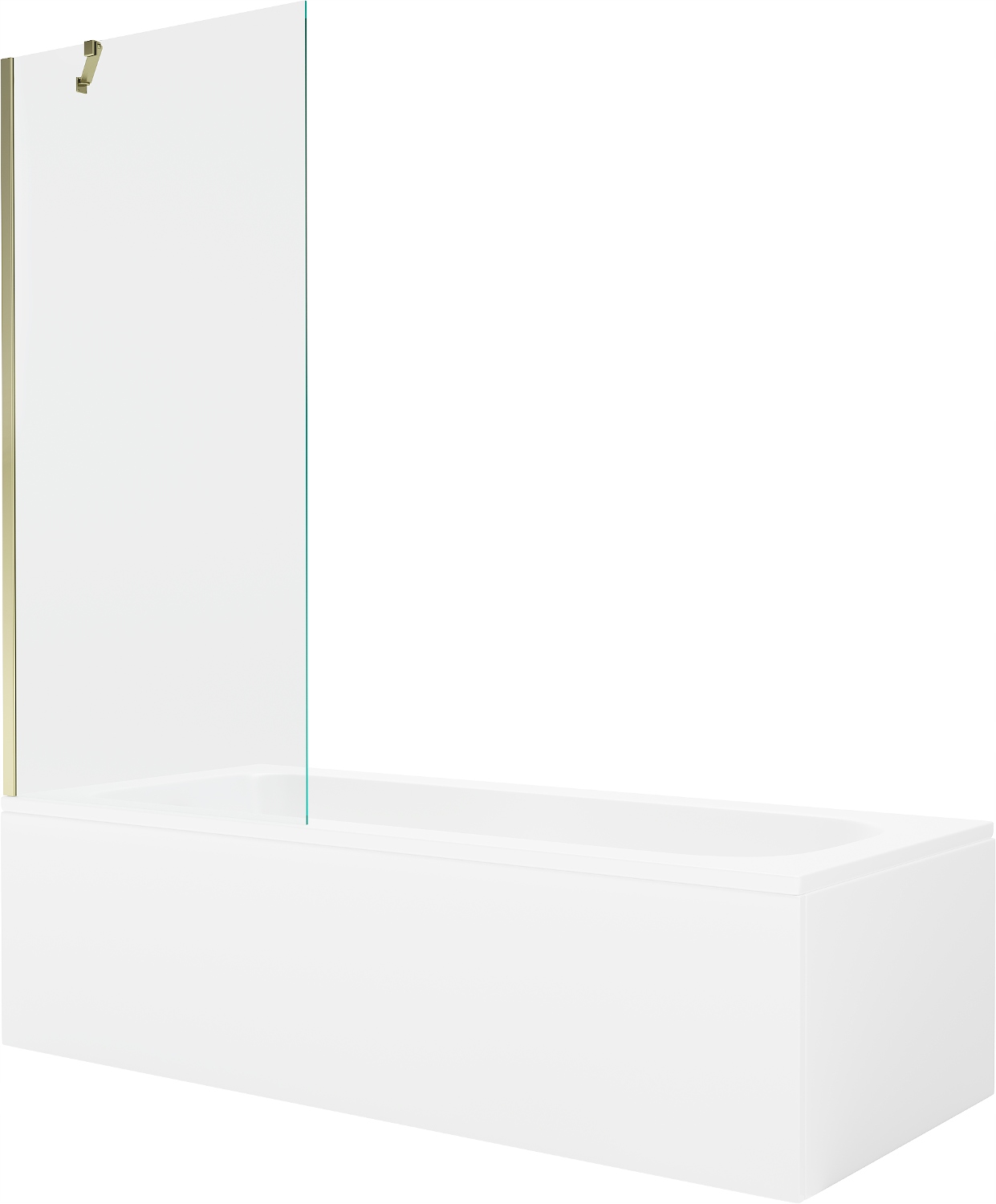 Mexen Vega Akrylátová vana 180x80 cm se zlatým panelem a sklem