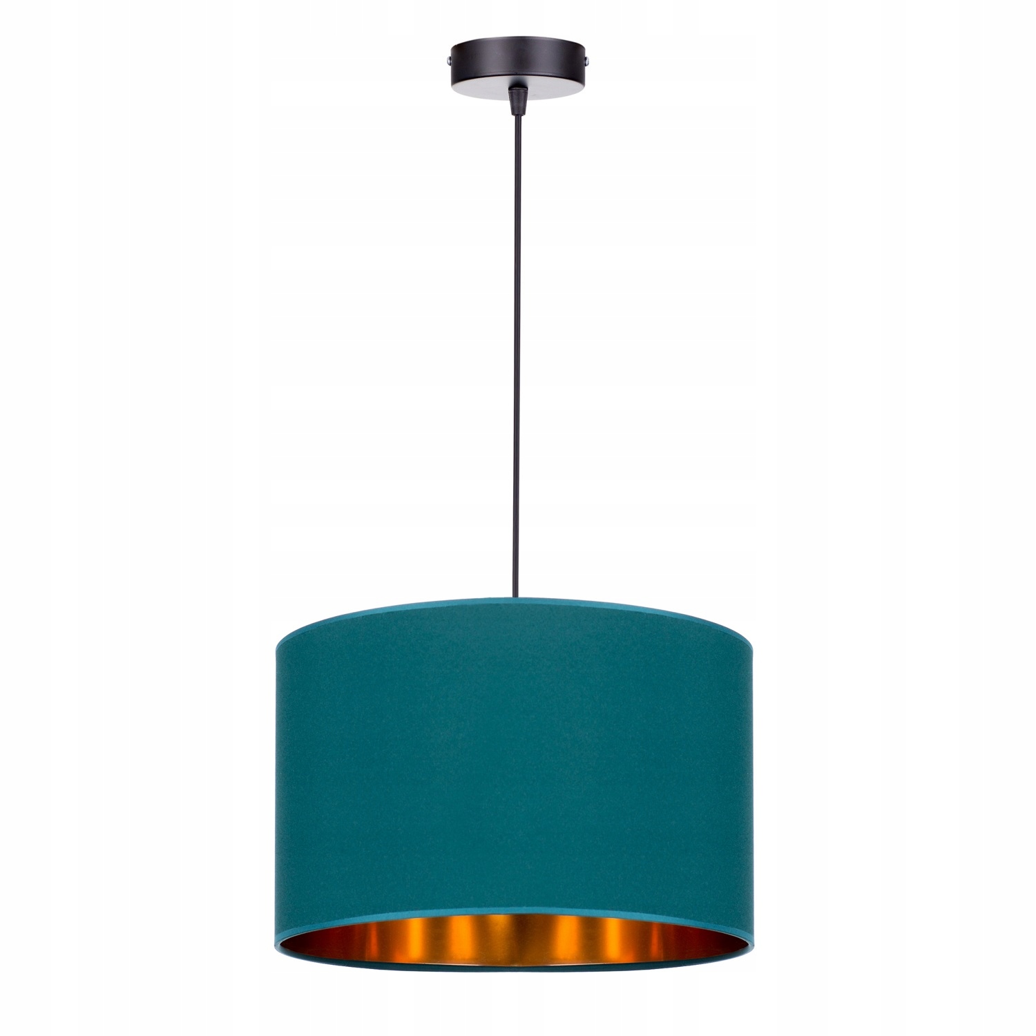 

Lampa Wisząca Sufitowa Żyrandol Turkusowo - Złoty